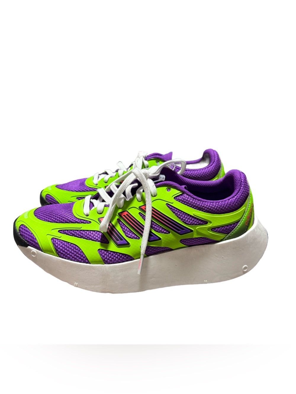adidas Adizero Aruku Lace Up Women's 7.5 Green Purple Sneakers Athletic JP556 NW - Picture 2 of 7
